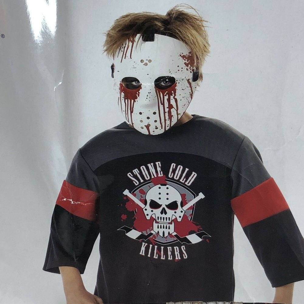 Stone Cold Killers Boys Hockey Jersey & Mask Halloween Costume